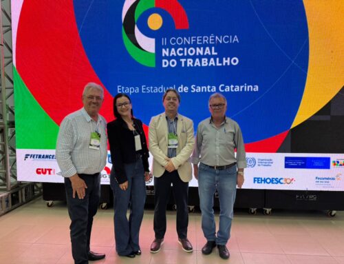 FEHOESC marca presença e fortalece discussões na etapa estadual da II Conferência Nacional do Trabalho